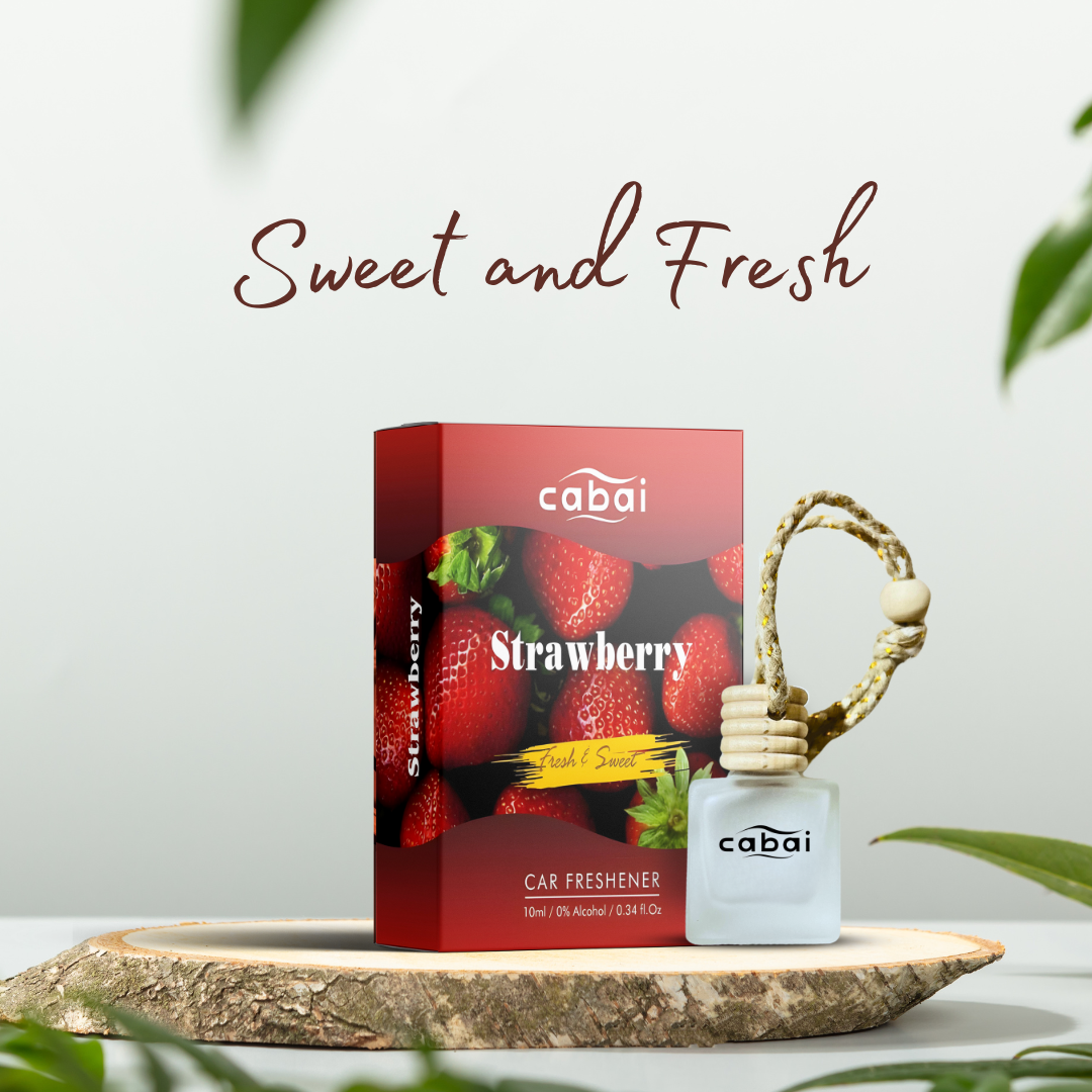 Cabai's Strawberry Premium Car Perfume Hanging Pod, 10 ML