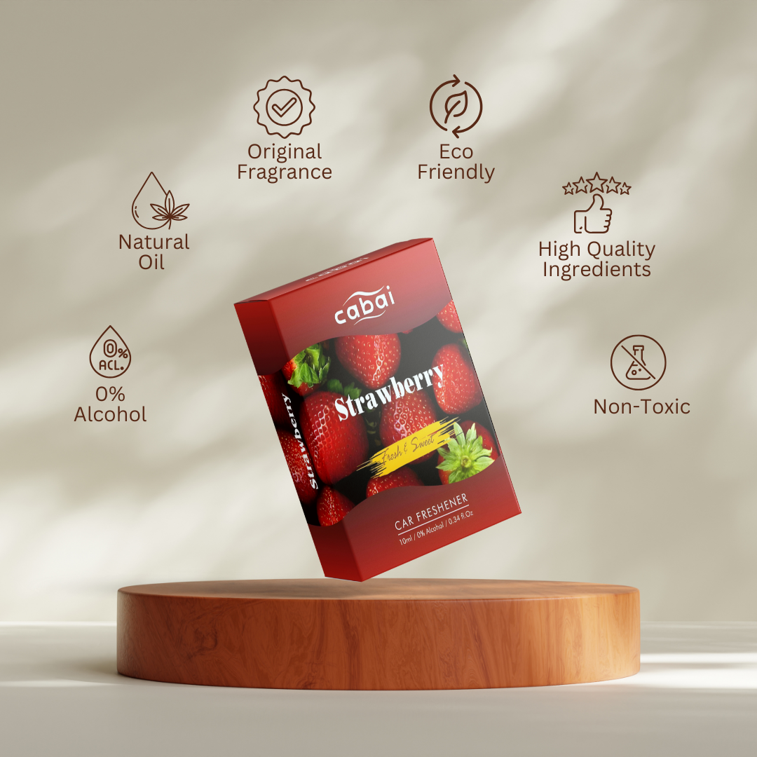 Cabai's Strawberry Premium Car Perfume Hanging Pod, 10 ML