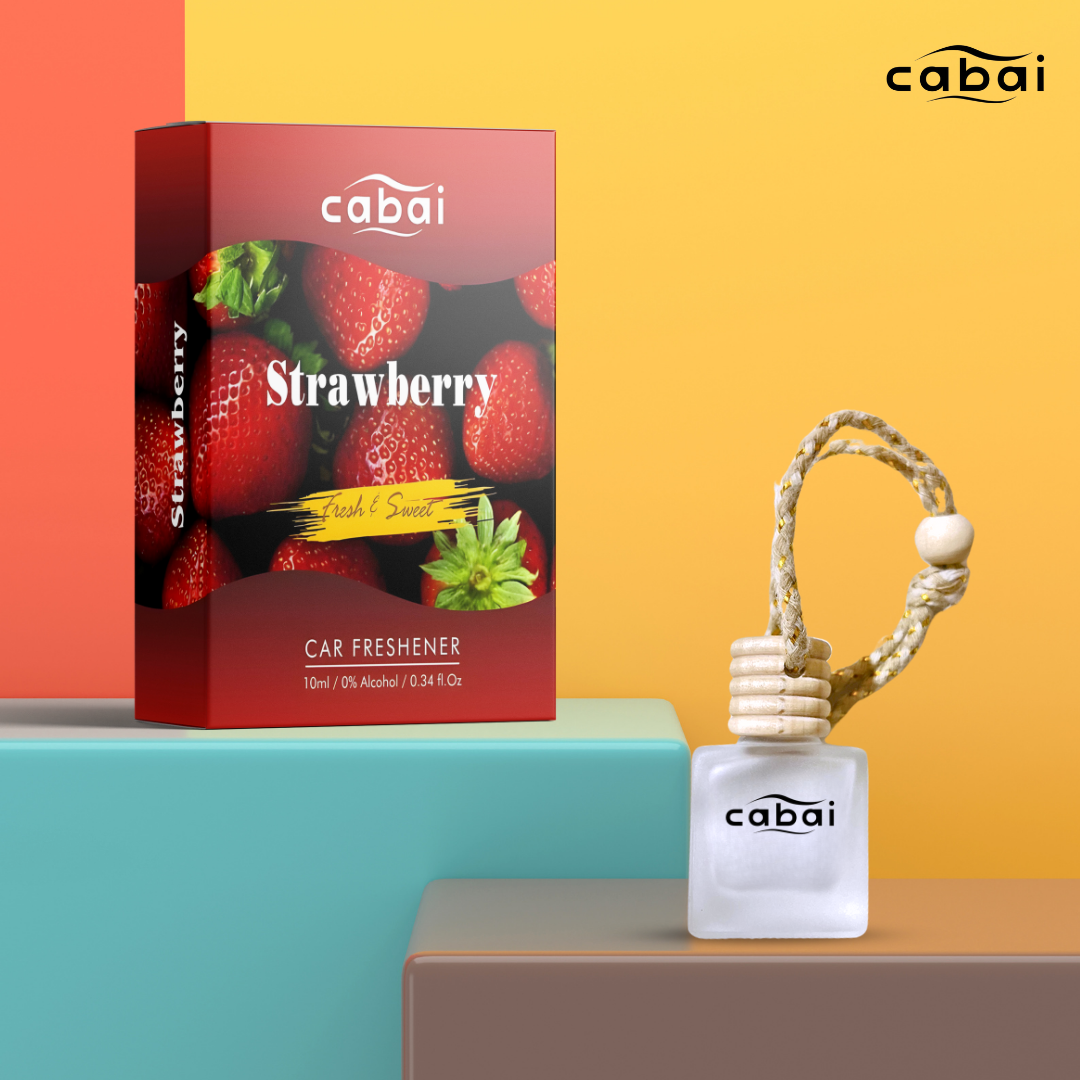 Cabai's Strawberry Premium Car Perfume Hanging Pod, 10 ML