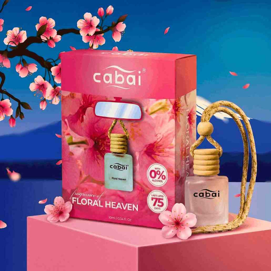 Cabai's Floral Heaven fragrance Premium Car Perfume Hanging Pod, 10 ML
