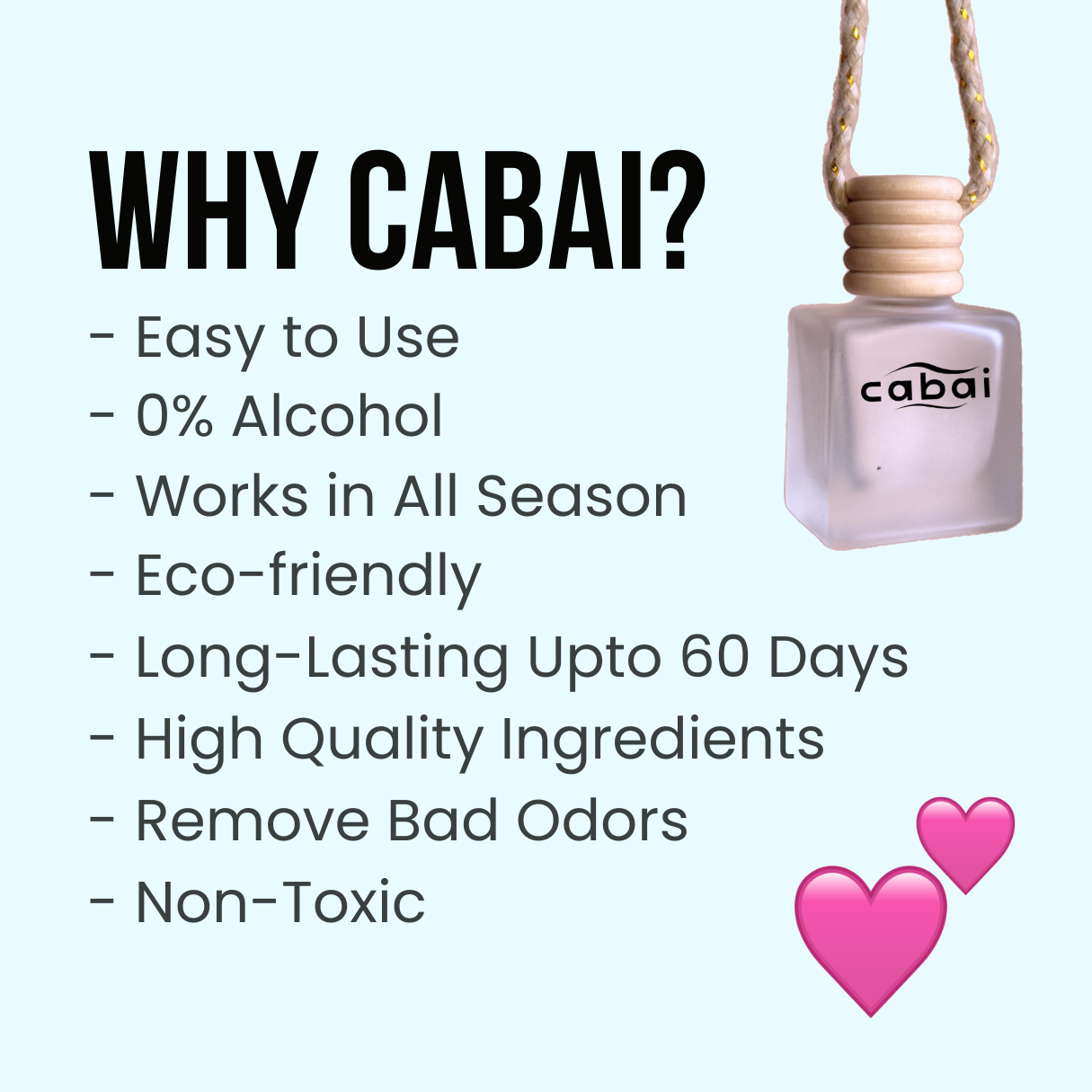 Cabai's Sandalwood Premium Car Perfume Hanging Pod, 10 ML