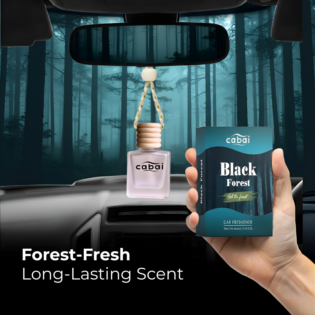Cabai's  Black Forest Premium Car Perfume Hanging Pod, 10 ML