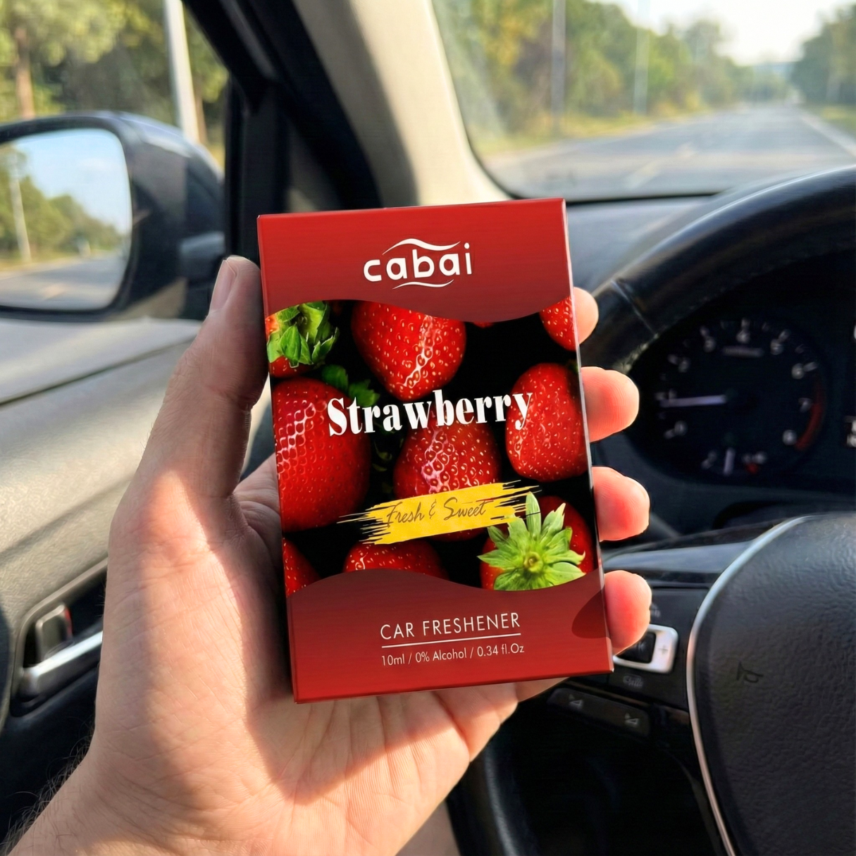 Cabai's Strawberry Premium Car Perfume Hanging Pod, 10 ML